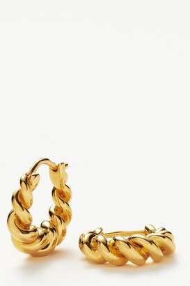 Mini Tidal Hoop Earrings 18ct Gold Plated Vermeil
