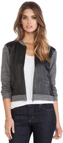 Thumbnail for your product : Velvet by Graham & Spencer Noria Jersey w/ Faux Leather Jacket