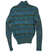 Thumbnail for your product : M Missoni Blue & Green Knit Striped Turtleneck Sweater