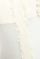 Thumbnail for your product : Etro Ruffled Pintucked Silk-crepe Blouse