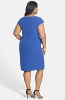 Thumbnail for your product : Adrianna Papell Contrast Inset Cap Sleeve Dress (Plus Size)