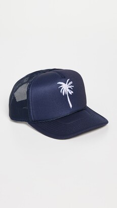 Kerri Rosenthal Trucker Hat Palm Checkered