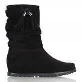 Thumbnail for your product : Stuart Weitzman Furuched Black Wedge Calf Boot