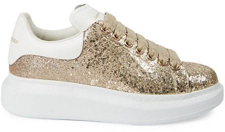 alexander mcqueen gold sneakers