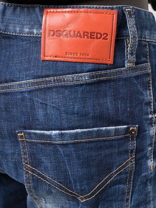 DSQUARED2 Logo-Patch Denim Shorts