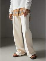 Thumbnail for your product : Burberry Cotton Linen Canvas Wide-leg Trousers