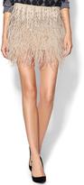 Thumbnail for your product : Haute Hippie Ponte Mini Skirt with Ostrich