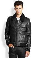 Thumbnail for your product : BLK DNM Leather & Shearling Pilot Jacket