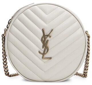 Saint Laurent Jade Round Matelasse Leather Bag - ShopStyle