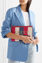 Thumbnail for your product : Gucci Printed Canvas And Leather Pouch