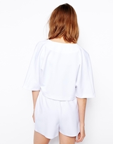 Thumbnail for your product : ASOS Cropped Blazer in Scuba with Swing Sleeve