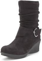 Thumbnail for your product : Shoebox Shoe Box Aimee Imi Suede Casual Wedge Boots Black