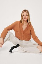 Thumbnail for your product : Nasty Gal Womens Pocket Detail Button Down Cropped Knit Cardigan