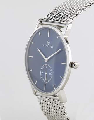 Accurist 7126 Mesh Watch In Silver