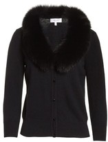 Thumbnail for your product : Milly Women's Genuine Fox Fur Collar Cardigan