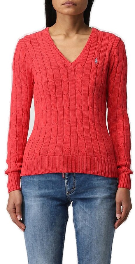 Polo Ralph Lauren Cable Knit V-neck Sweater | Shop the world's 