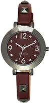 Thumbnail for your product : Nine West Watch, Women's Gunmetal-Tone Pyramid Studded Berry Strap 34mm NW-1499BEBE