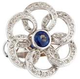 Thumbnail for your product : Ring Diamond & Sapphire Flower Cocktail