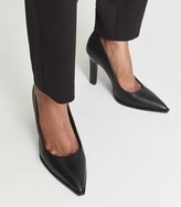 Thumbnail for your product : Reiss ADA COURT LEATHER COURT SHOES Black