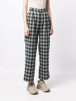 Thumbnail for your product : tout a coup Faded Plaid-Check Print Trousers