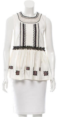 Suno Embroidered Sleeveless Top w/ Tags