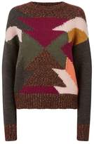 Thumbnail for your product : SET Patchwork Wool Sweater