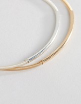 Thumbnail for your product : NY:LON Gold And Silver Plated Bangle Set