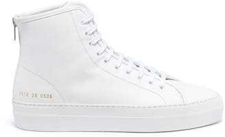 Common Projects 'Tournament' leather high top platform sneakers