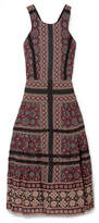 Thumbnail for your product : Sea Ezri Crochet-trimmed Printed Georgette Midi Dress