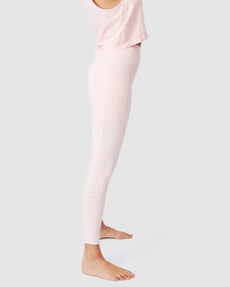 Cotton On Body Active - Women's Pink Tights - Lifestyle Pocket 7-8 Tights - Size S at The Iconic