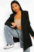 Thumbnail for your product : boohoo Petite Button Front Wool Look Coat