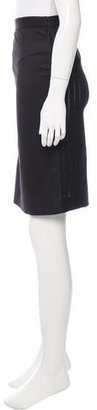 Jean Paul Gaultier Sheer-Trimmed Knee-Length Skirt