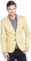 Thumbnail for your product : JACHS khaki brushed stretch cotton two button blazer