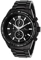 Thumbnail for your product : Lucien Piccard Cartagena Chronograph Black IP Steel and Bracelet Black Dial