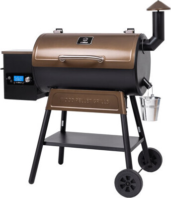 Z Grills 549 sq.in Wood Pellet Grill & Smoker with 2 Meat Probes and PID V3.0 LCD Controller, Bronze