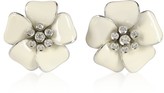 Thumbnail for your product : Rosato Sterling Silver and White Enamel Daisy Earrings
