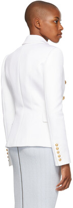 Balmain White 6-Button Blazer