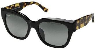 Maui Jim Siren Song (Black Gloss/Tokyo Tortoise Temples/Neutral Grey) Athletic Performance Sport Sunglasses