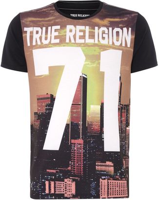 True Religion Men's Print Crew Neck Regular Fit T-Shirt