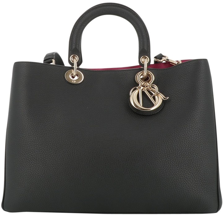 Christian Dior Diorissimo Black Leather Handbags - ShopStyle Bags