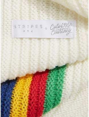 HBC x Color Me Courtney Retro Stripe Knit Scarf