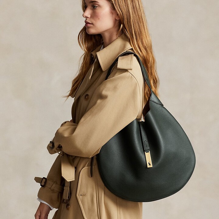 Shop Polo Ralph Lauren Polo ID Mini Leather Shoulder Bag