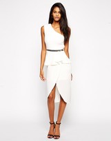 Thumbnail for your product : ASOS COLLECTION One Shoulder Pencil With Trim