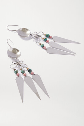 Isabel Marant Jules Silver-tone Beaded Earrings - one size
