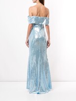 Thumbnail for your product : Badgley Mischka Bow Off-Shoulder Maxi Dress