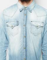 Thumbnail for your product : True Religion Denim Shirt Jake Slim Fit Western Light Indigo