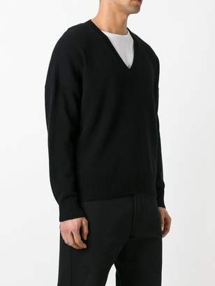 Ami Alexandre Mattiussi Oversized V Neck Sweater