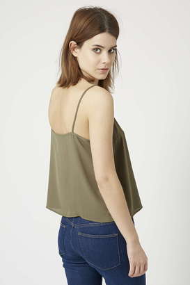 Topshop Petite button front strappy cami