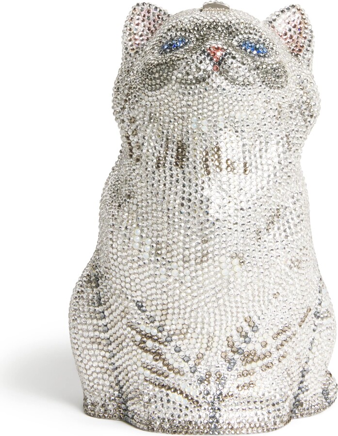 Judith Leiber Crystal-Embellished Kitten Clutch Bag