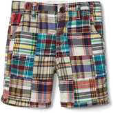Thumbnail for your product : Gap Patchwork madras flat front shorts